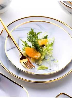 Marble Dinner Plate Set Ceramic Kitchen Plate Tableware Set1