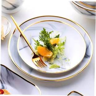 Marble Dinner Plate Set Ceramic Kitchen Plate Tableware Set1