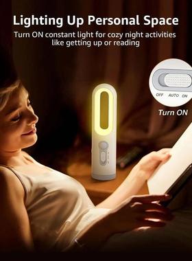 LED Motion Sensor Night Light 2 in 1 Portable Flashlight wit