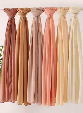 Single color chiffon scarf for women's headscarf雪纺围巾