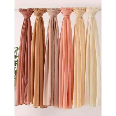 Single color chiffon scarf for women's headscarf雪纺围巾