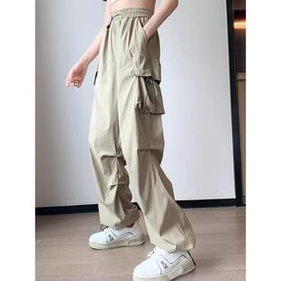 Harajuku Oversized Cargo Parachute Pants Men Sreetwear Vinta