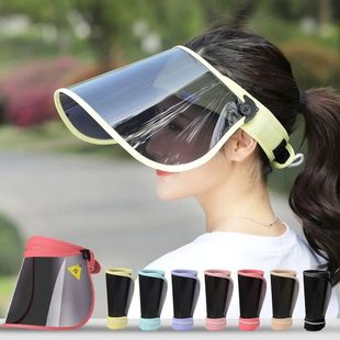 Anti-UV Sun Visor Hat Men Women Solar Protection Face Cover