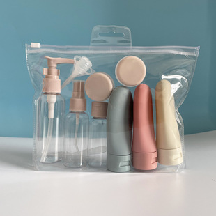 Travel Refillable Bottle Set Spray Lotion Shampoo Shower Gel