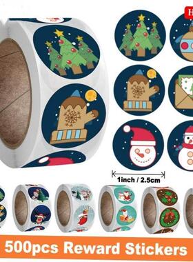 500pcs Reward Stickers Encouragement Sticker Roll christmas1