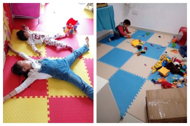 儿童拼图泡沫地垫60x60加厚卡通爬行垫卧室家用地板拼图地贴防摔