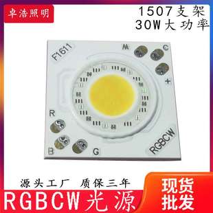 供30W COB大功率光源RGBCW智能光源大功率五色彩色COB光源COB灯珠