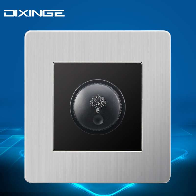 MP系列不锈钢拉丝86型面板白炽灯调光器墙壁开关15W-300W火出火入