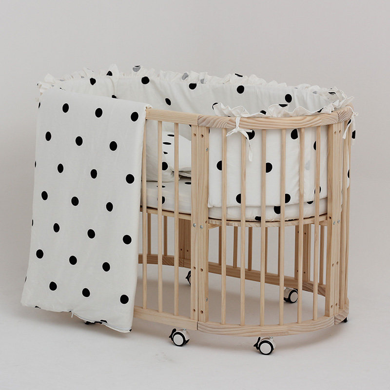 车榉木宝宝bb床多功能大床婴儿床两用拼接推高档无漆圆形椭圆实木|msdalam kategori lampin/Xihu/makan/push pelarik, Crib/katil-katil bayi/Cradle/kerusi, katil-katil bayi/katil kanak-kanak - dari Buy2taobao.com untuk memberikan perkhidmatan ejen Taobao profesional membeli