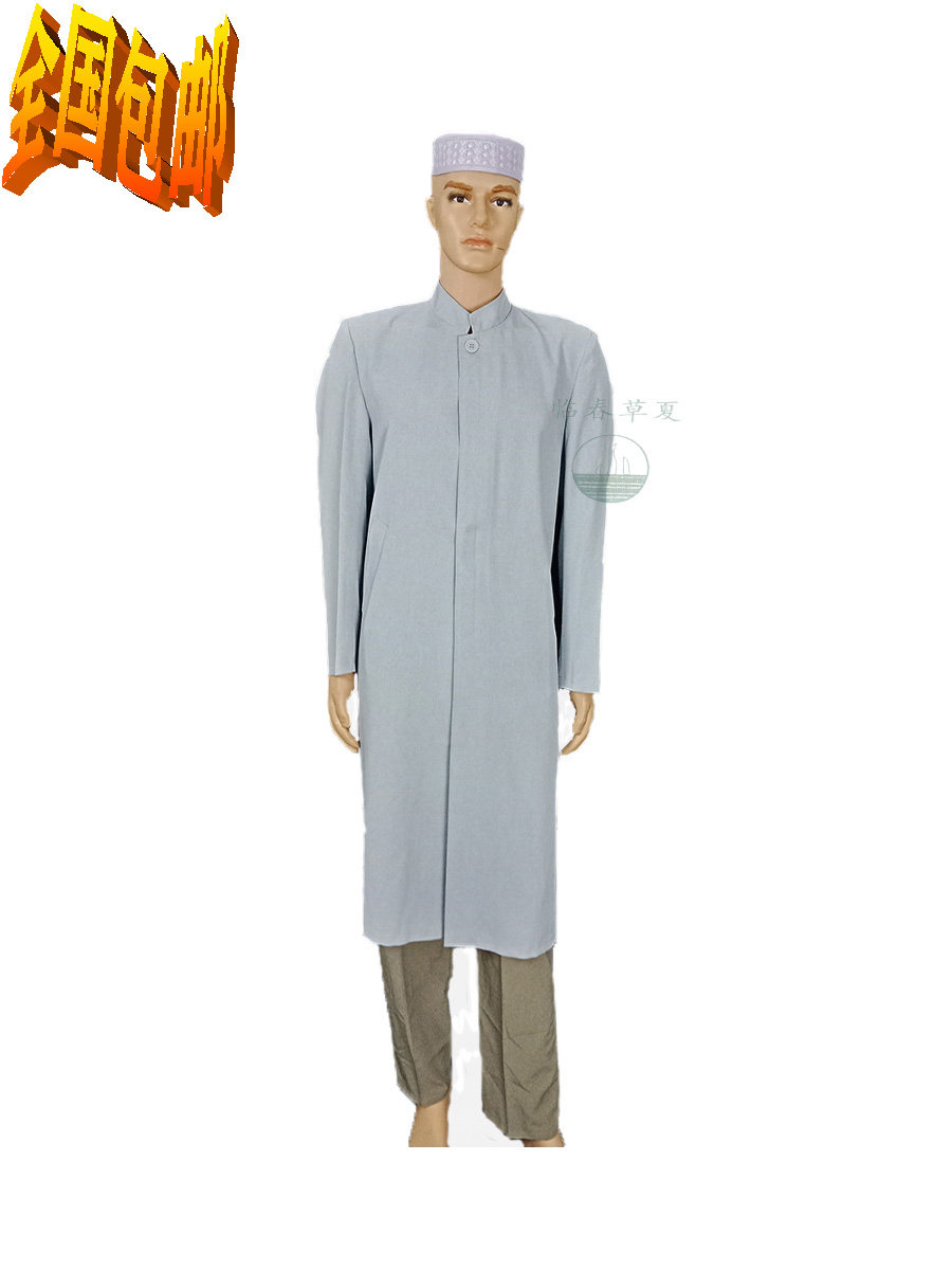穆斯林民族回族夏季新款禮拜服男士男裝新品薄款長衫中拜拜衣長袍在類目 男裝, 民族服裝（新）, 其他民族服裝中 - 來自Buy2taobao.com提供專業的淘寶代購服務