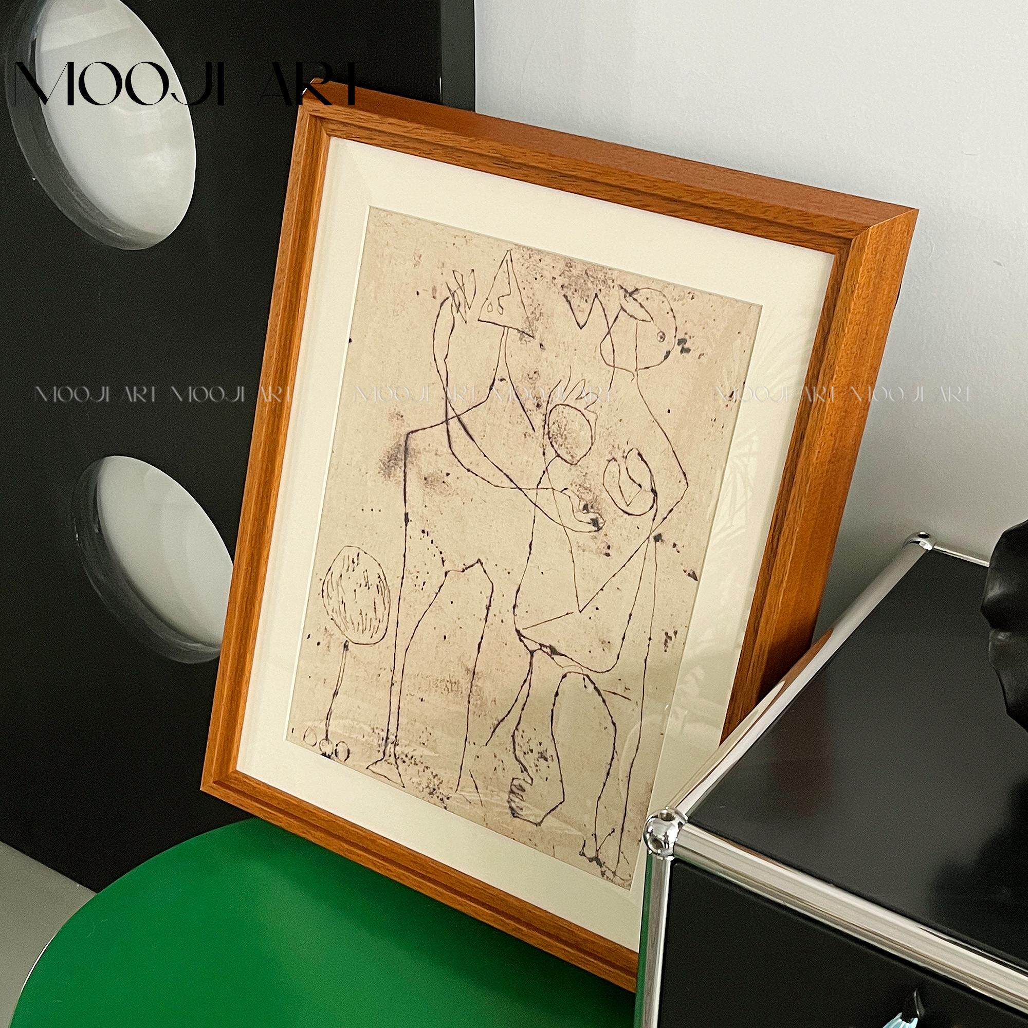 木吉法式中古画客厅沙发卧室装饰画高级一点的艺术实木框画复古