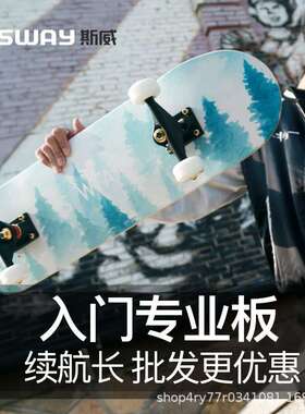 sway斯威厂家 成人刷街四轮滑板儿童初学者青少年滑板双翘板