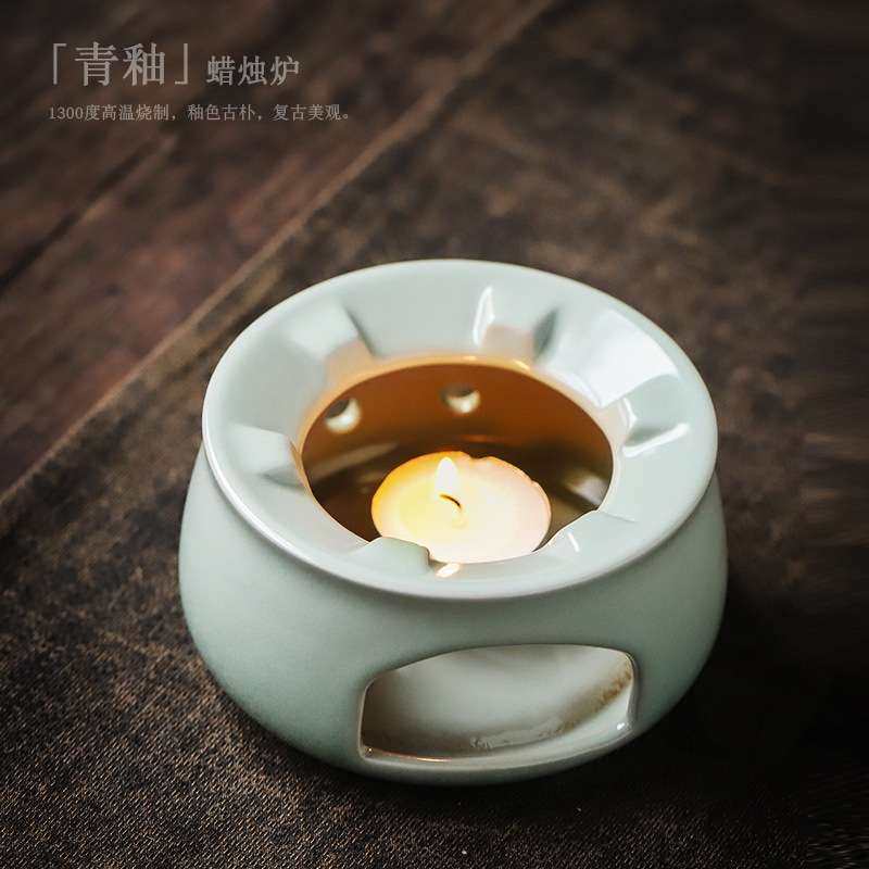 涧影 复古陶瓷温茶炉蜡烛加热茶壶底座保温炉中式茶炉恒温暖茶器,餐饮具,煮茶炉,淘宝优惠券,粉丝福利购,淘宝优惠卷