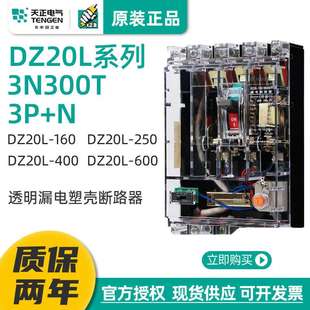 400 250 600A DZ20L漏电保护开关塑壳断路器3N300T透明壳160 天正