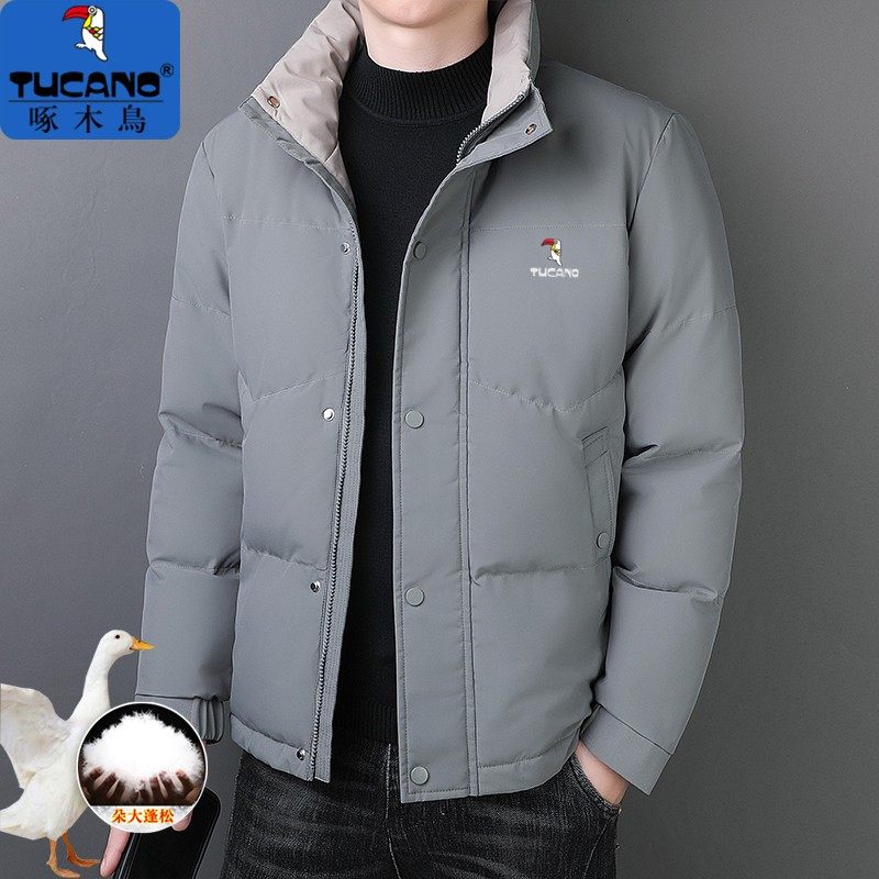 啄木鸟男士羽绒棉服冬季新款潮牌加厚保暖棉衣棉袄防风立领外套男