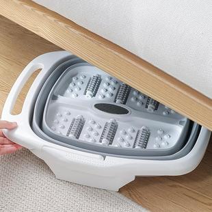 过小腿足浴盆泡脚塑料洗脚 日本ヂデヂ日本可折叠泡脚桶家用便携式