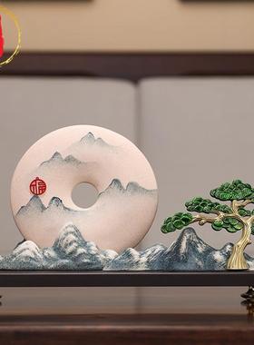 威弗列德新中式摆件平安扣家居客厅书柜博古架桌面办公室高端饰品