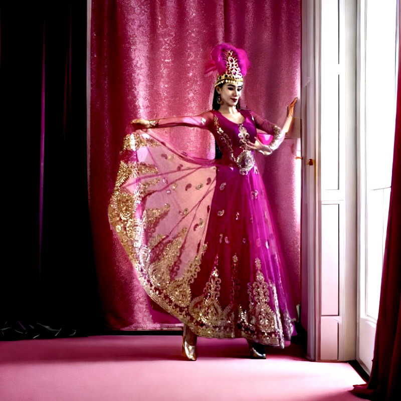 麦西莱依2022针织刺绣连衣裙