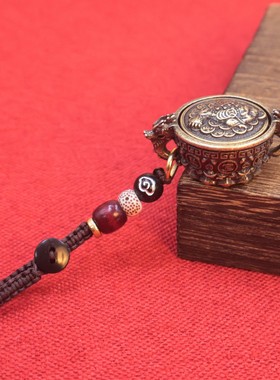 2026十二生肖金蟾聚宝盆招财钥匙扣挂件可转动精致礼物装饰钥匙吊