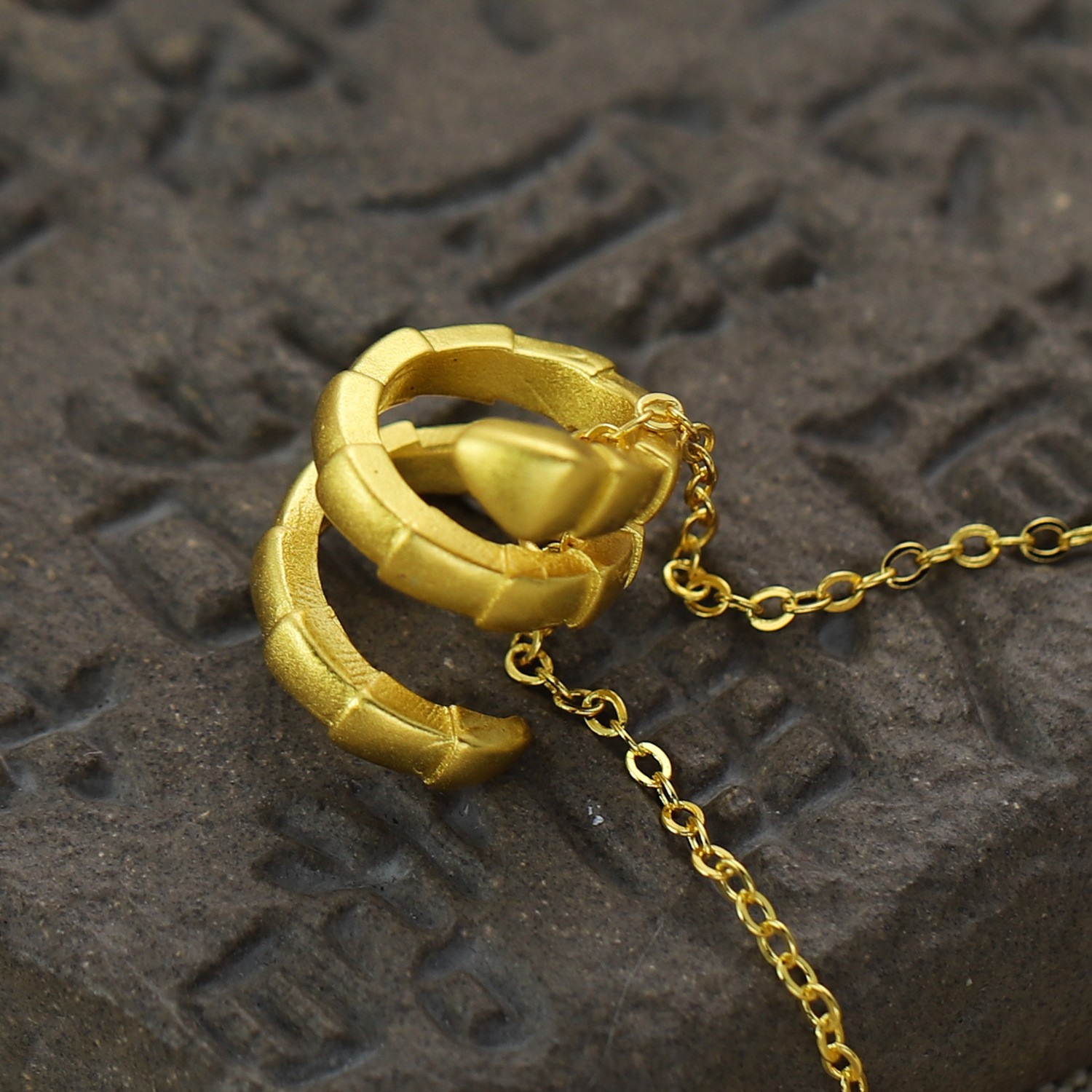 2026新款蛇年本命年竹节蛇项链时尚气质民族国风潮流百搭设计风格