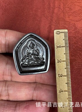 2026藏式天铁黄才神擦擦佛像模具仿古收藏桌面装饰印章佛像