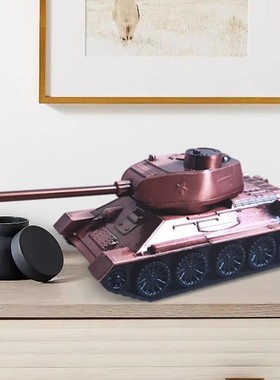2026仿真合金T34坦克模型摆件家居饰品儿童玩具军事履带坦车桌面