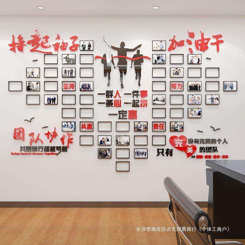公司员工风采文化办公室装饰企业团队照片墙贴荣誉展示励志3d立体,家居饰品,文化墙贴,淘宝优惠券,粉丝福利购,淘宝优惠卷