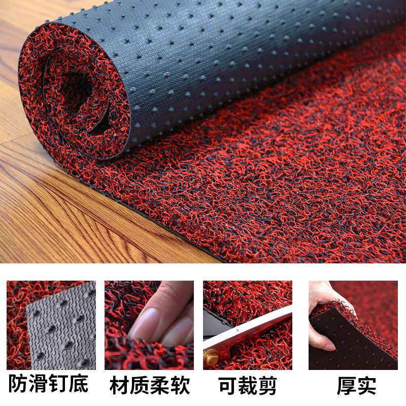 pvc丝圈加厚塑料耐磨地垫钉底防滑防水脚垫酒店宾馆大门除尘剪裁,居家布艺,入户地垫,淘宝优惠券,粉丝福利购,淘宝优惠卷
