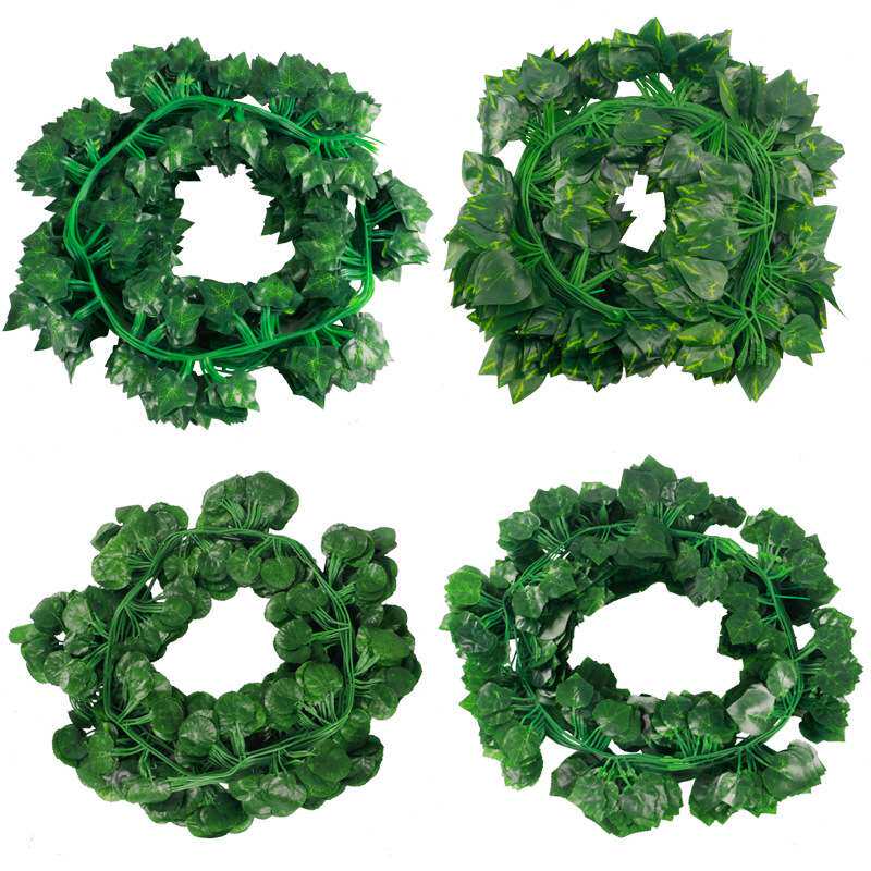 仿真藤条葡萄叶爬山虎藤蔓绿萝地瓜绿叶子常青藤假花吊顶装饰绿植