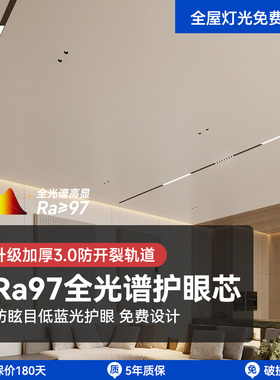 轨道磁吸灯无主灯嵌入式明装客厅照明无边框射灯led泛光灯线性灯