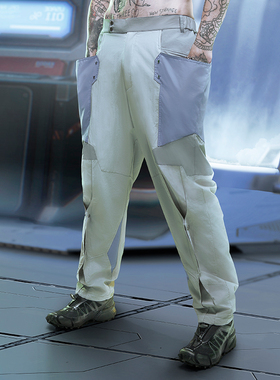 不作恶「重霄长裤」中国风赛博朋克机能街头加绒加厚防水滑雪裤冬