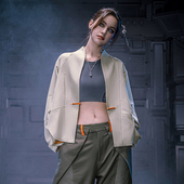 XIPHEVIL「无形唐装 外套 薄唐装 _短款 」中国风高街赛博极简新中式