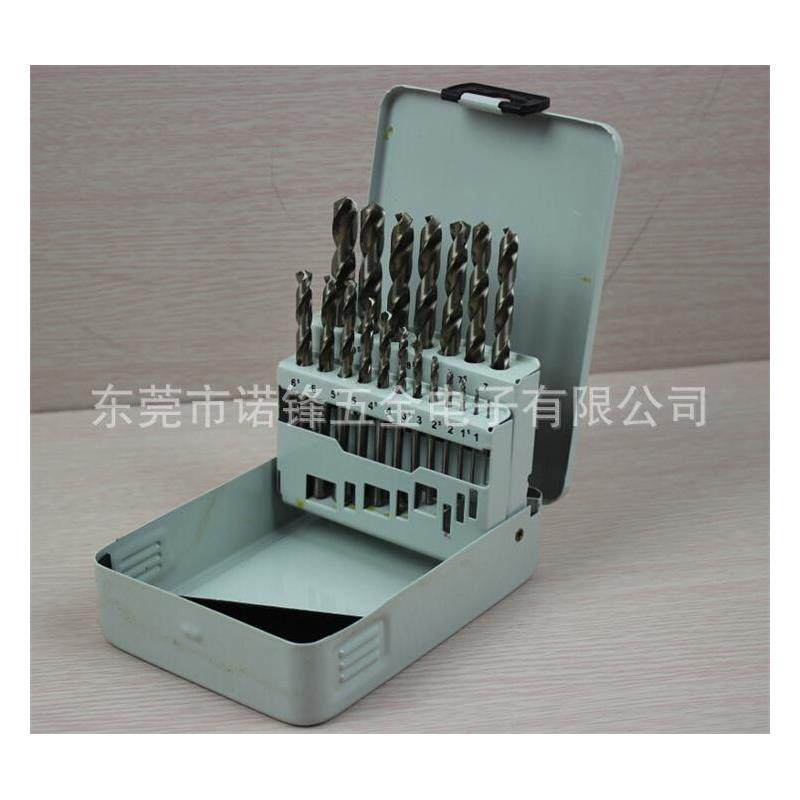 博世 高速钢麻花钻套装(1-10MM)19支装 高速自定心 麻花钻头