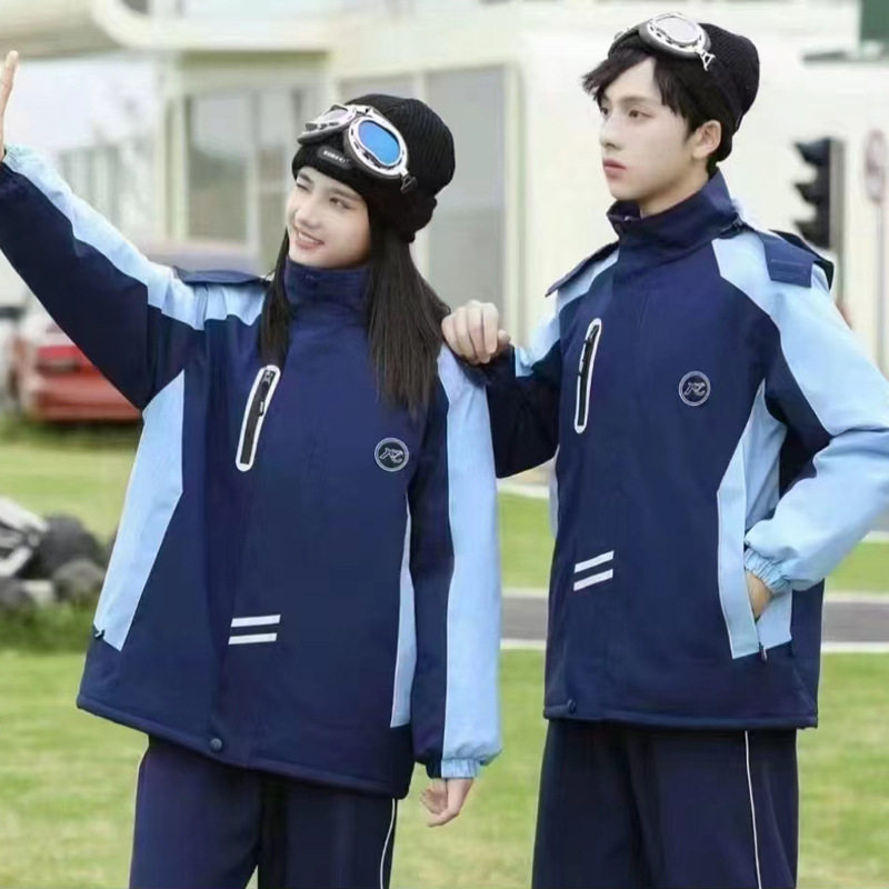 初高中校服棉服小学班服幼儿园服秋冬季运动套装儿童棒球服三件套