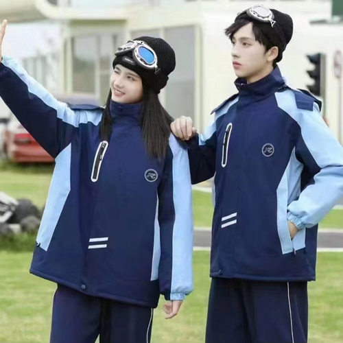 初高中校服棉服小学班服幼儿园服秋冬季运动套装儿童棒球服三件套