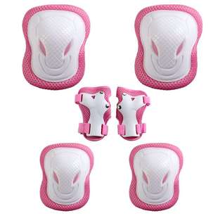 儿童轮滑护具六件套滑板平衡车运动护具套装护肘护腕护膝溜冰护具