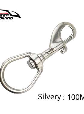 100MM白色原色316不锈钢单头钩弹簧扣潜水装备潜水配件SSA-DT100W