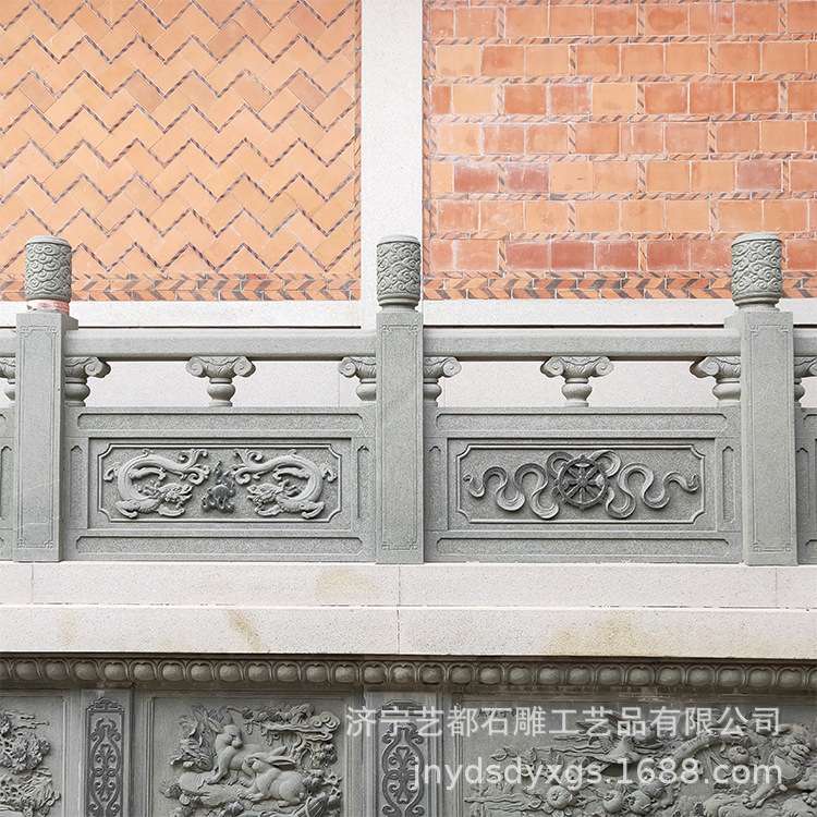 艺都石雕浮雕花岗岩栏杆河道桥梁护栏寺庙景区围栏接工程质量保证