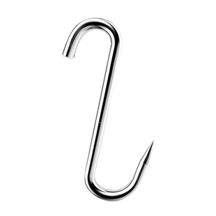 香肠烤鸭尖头钩子防锈加粗S型晒腊肉挂钩大号304不锈钢实心挂猪肉