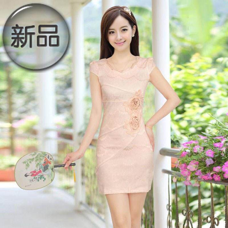 Low collar new pattern cheongsam summer lady mom fashion middle age Dress Ladies Short sleeved cheongsam Longin the Women's clothing/Boutique , Wedding/Cheongsam/Formal dress , Cheongsam  category - from Buy2taobao.com to provide professional Taobao agent buy service
