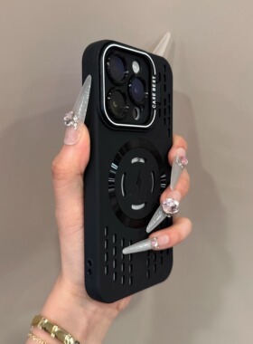 夏季新款冰点透气壳适用苹果16ProMax手机壳新款iPhone15pro/14plus磁吸充电13保护套12简约高级感防摔11男女
