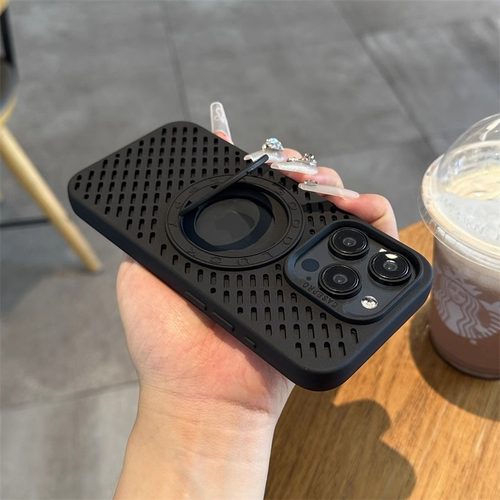 散热漏标镂空硅胶适用苹果高级感