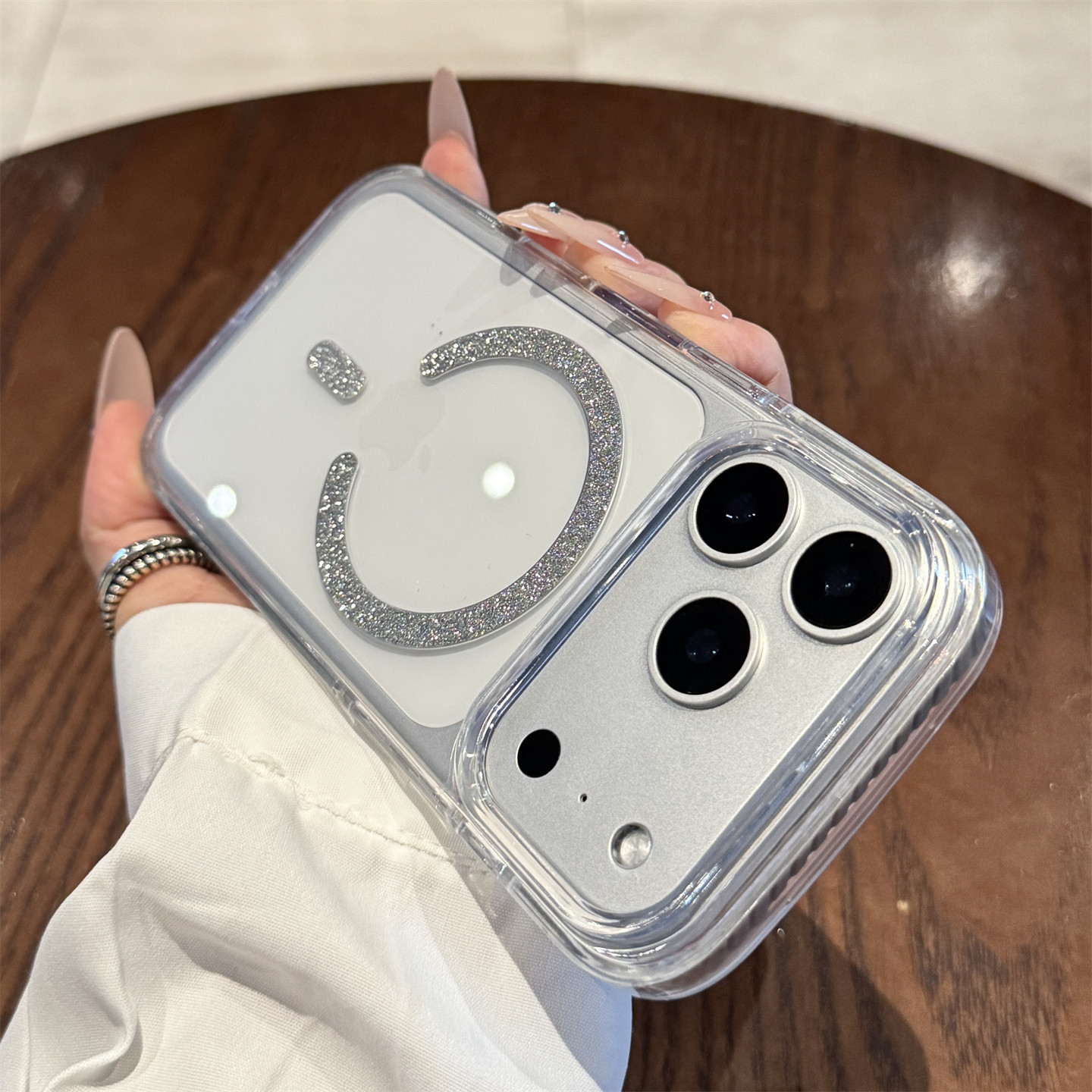 适用苹果17pro手机壳新款iPhone16promax加厚闪粉磁吸高级感air全包防摔15pm硅胶14plus透明13小众12女潮流