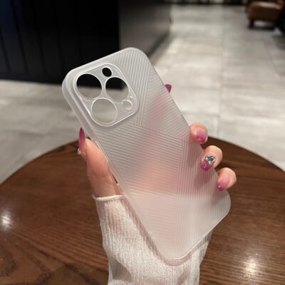 【几何磨砂硬壳】15超薄隐形肤感防滑防指纹适用iphone15新款苹果14proMax透明手机壳13简约保护套男女15plus