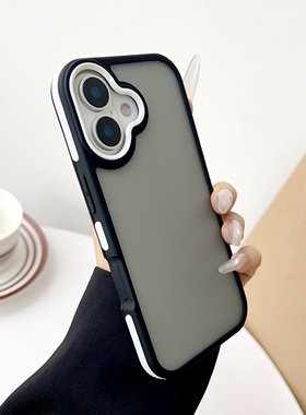 AI相机键一体双色彩肤感磨砂适用于iPhone17手机苹果16plus多色硅胶15promax/14防摔13/12设计防滑11保护套