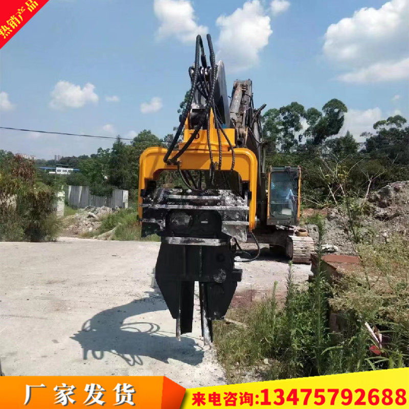 挖机改装打桩机静力压桩机螺旋钻机方孔地基大口径钻孔水泥拔桩机