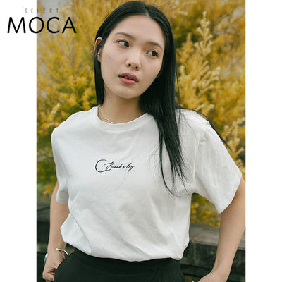 SELECT MOCA 简约徽标刺绣款短袖T 恤休闲上衣女日本直邮30001465