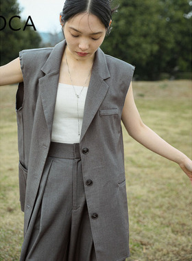 SELECT MOCA 高品质剪裁休闲风垫肩西装马甲背心日本直邮20001282