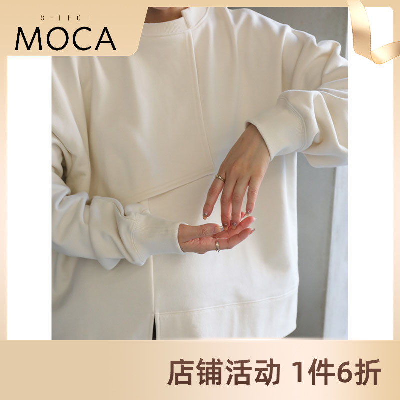 SELECT MOCA 前后两穿式不对称拼接运动衫卫衣女日本直邮20001260