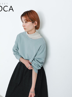 SELECTMOCA日本直邮秋冬新款圆领卫衣宽松纯棉T恤套头上衣女